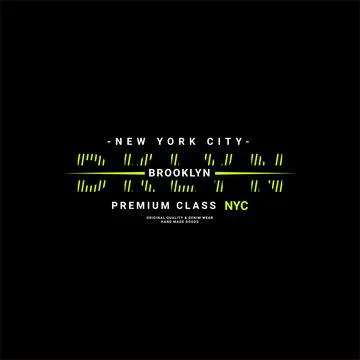 Brooklyn writing design, suitable for screen printing t-shirts, clothes, jack Stock Illustration