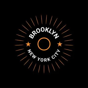 Brooklyn writing design, suitable for screen printing t-shirts, clothes, jack Stock Illustration