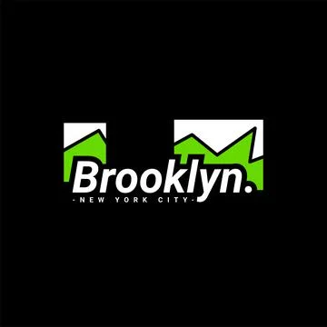 Brooklyn writing design, suitable for screen printing t-shirts, clothes, jack Stock Illustration