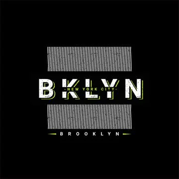 Brooklyn writing design, suitable for screen printing t-shirts, clothes, jack Stock Illustration