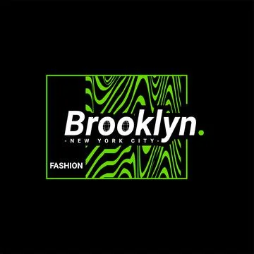 Brooklyn writing design, suitable for screen printing t-shirts, clothes, jack Stock-Illustration