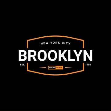 Brooklyn writing design, suitable for screen printing t-shirts, clothes, jack Illustrazione stock