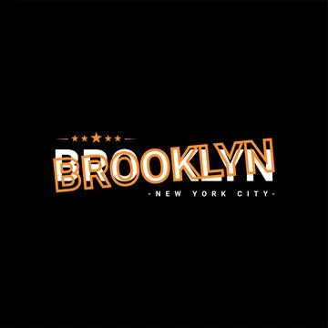 Brooklyn writing design, suitable for screen printing t-shirts, clothes, jack Stock Illustration