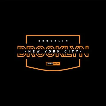 Brooklyn writing design, suitable for screen printing t-shirts, clothes, jack Stock Illustration