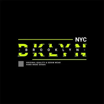Brooklyn writing design, suitable for screen printing t-shirts, clothes, jack Stock Illustration