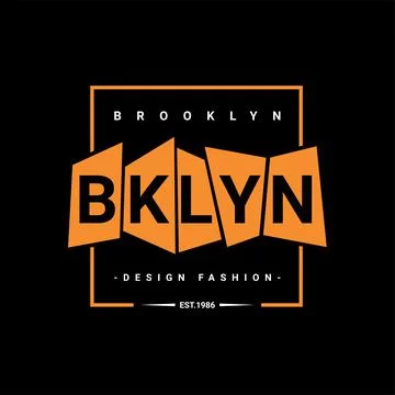 Brooklyn writing design, suitable for screen printing t-shirts, clothes, jack Stock Illustration