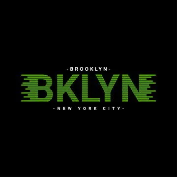 Brooklyn writing design, suitable for screen printing t-shirts, clothes, jack Stock Illustration