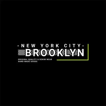 Brooklyn writing design, suitable for screen printing t-shirts, clothes, jack Stock Illustration