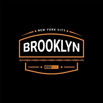 Brooklyn writing design, suitable for screen printing t-shirts, clothes, jack Stock Illustration