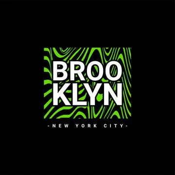Brooklyn writing design, suitable for screen printing t-shirts, clothes, jack Stock-Illustration