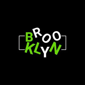 Brooklyn writing design, suitable for screen printing t-shirts, clothes, jack Stock Illustration