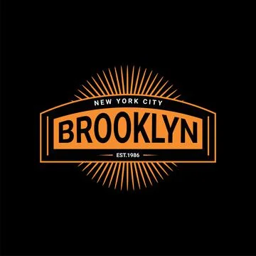 Brooklyn writing design, suitable for screen printing t-shirts, clothes, jack Stock Illustration