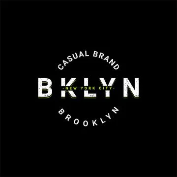 Brooklyn writing design, suitable for screen printing t-shirts, clothes, jack Stock Illustration