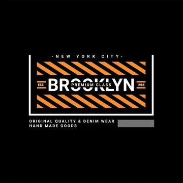 Brooklyn writing design, suitable for screen printing t-shirts, clothes, jack Stock-Illustration