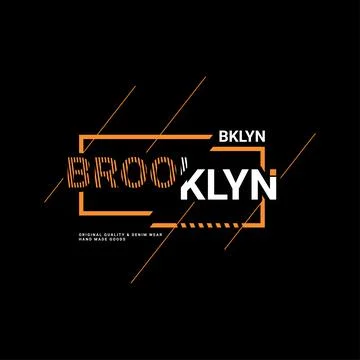 Brooklyn writing design, suitable for screen printing t-shirts, clothes, jack Stock Illustration