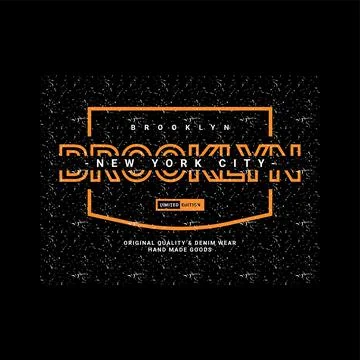 Brooklyn writing design, suitable for screen printing t-shirts, clothes, jack Stock Illustration