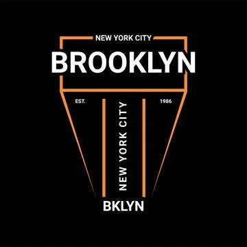 Brooklyn writing design, suitable for screen printing t-shirts, clothes, jack Stock Illustration