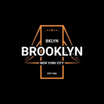 Brooklyn writing design, suitable for screen printing t-shirts, clothes, jack Stock Illustration