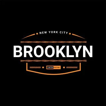 Brooklyn writing design, suitable for screen printing t-shirts, clothes, jack Stock Illustration