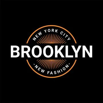 Brooklyn writing design, suitable for screen printing t-shirts, clothes, jack Stock-Illustration