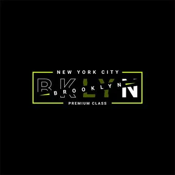 Brooklyn writing design, suitable for screen printing t-shirts, clothes, jack Stock Illustration