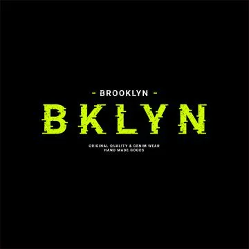 Brooklyn writing design, suitable for screen printing t-shirts, clothes, jack Stock Illustration