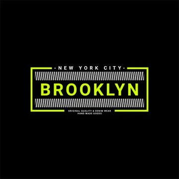 Brooklyn writing design, suitable for screen printing t-shirts, clothes, jack Stock Illustration