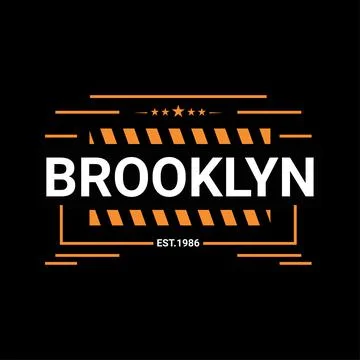 Brooklyn writing design, suitable for screen printing t-shirts, clothes, jack Stock Illustration