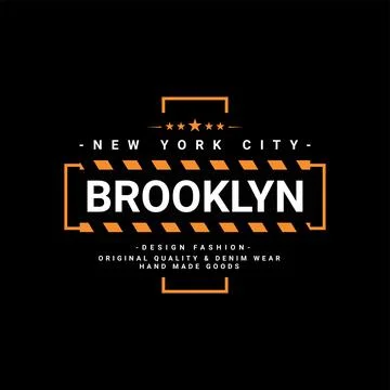 Brooklyn writing design, suitable for screen printing t-shirts, clothes, jack Stock Illustration