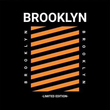 Brooklyn writing design, suitable for screen printing t-shirts, clothes, jack Illustrazione stock