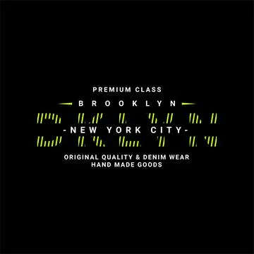 Brooklyn writing design, suitable for screen printing t-shirts, clothes, jack Stock Illustration