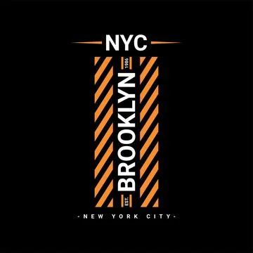 Brooklyn writing design, suitable for screen printing t-shirts, clothes, jack Stock Illustration