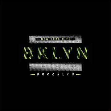Brooklyn writing design, suitable for screen printing t-shirts, clothes, jack Stock Illustration