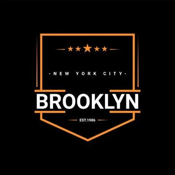 Brooklyn writing design, suitable for screen printing t-shirts, clothes, jack Illustrazione stock