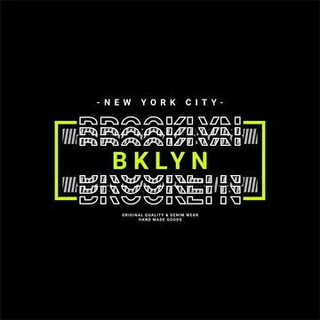 Brooklyn writing design, suitable for screen printing t-shirts, clothes, jack Illustrazione stock