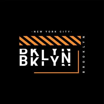 Brooklyn writing design, suitable for screen printing t-shirts, clothes, jack Stock Illustration