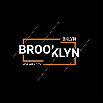 Brooklyn writing design, suitable for screen printing t-shirts, clothes, jack Stock Illustration