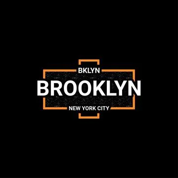 Brooklyn writing design, suitable for screen printing t-shirts, clothes, jack Stock Illustration