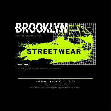 Brooklyn writing design, suitable for screen printing t-shirts, clothes, jack Illustrazione stock
