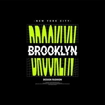 Brooklyn writing design, suitable for screen printing t-shirts, clothes, jack Stock Illustration