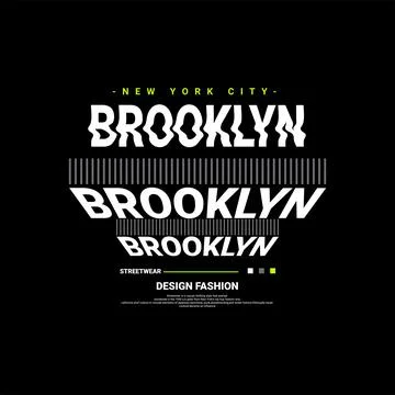 Brooklyn writing design, suitable for screen printing t-shirts, clothes, jack Stock-Illustration