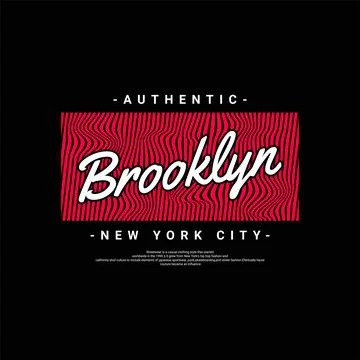Brooklyn writing design, suitable for screen printing t-shirts Stock Illustration