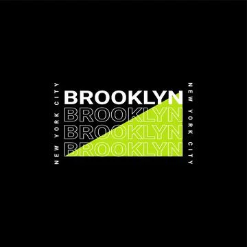 Brooklyn writing design, suitable for screen printing t-shirts, clothes, jack Illustrazione stock