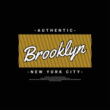 Brooklyn writing design, suitable for screen printing t-shirts Stock Illustration