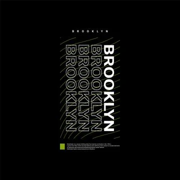 Brooklyn writing design, suitable for screen printing t-shirts, clothes Illustrazione stock