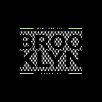 Brooklyn writing design, suitable for screen printing t-shirts, clothes Stock Illustration