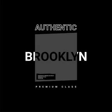 Brooklyn writing design, suitable for screen printing t-shirts, clothes, jack Stock Illustration