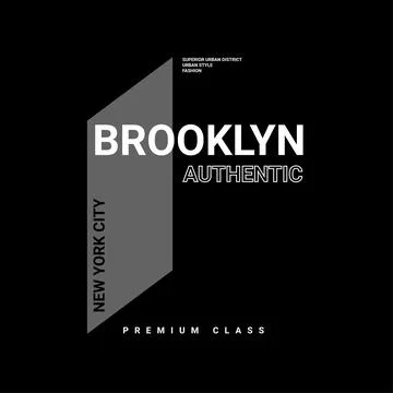 Brooklyn writing design, suitable for screen printing t-shirts, clothes, jack Stock Illustration