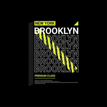 Brooklyn writing design, suitable for screen printing t-shirts, clothes, jack Illustrazione stock