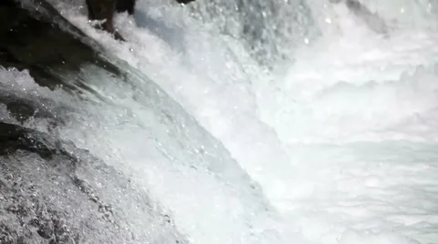 Brooks River Falls - salmon leaping -2 Stock Footage